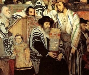 enfant-bar-mitsva-synagogue-peinture-sefer-torah-judaisme