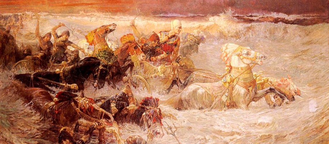 Pharaon et son armée engloutis par la mer armée de Pharaon à la poursuite des hébreux paracha Bo israélites mer rouge