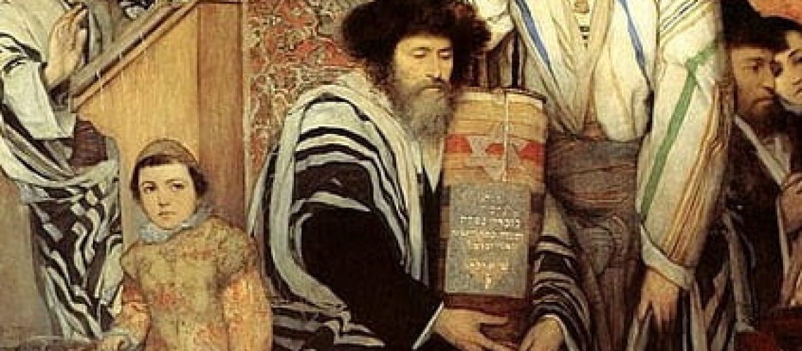 enfant-bar-mitsva-synagogue-peinture-sefer-torah-judaisme