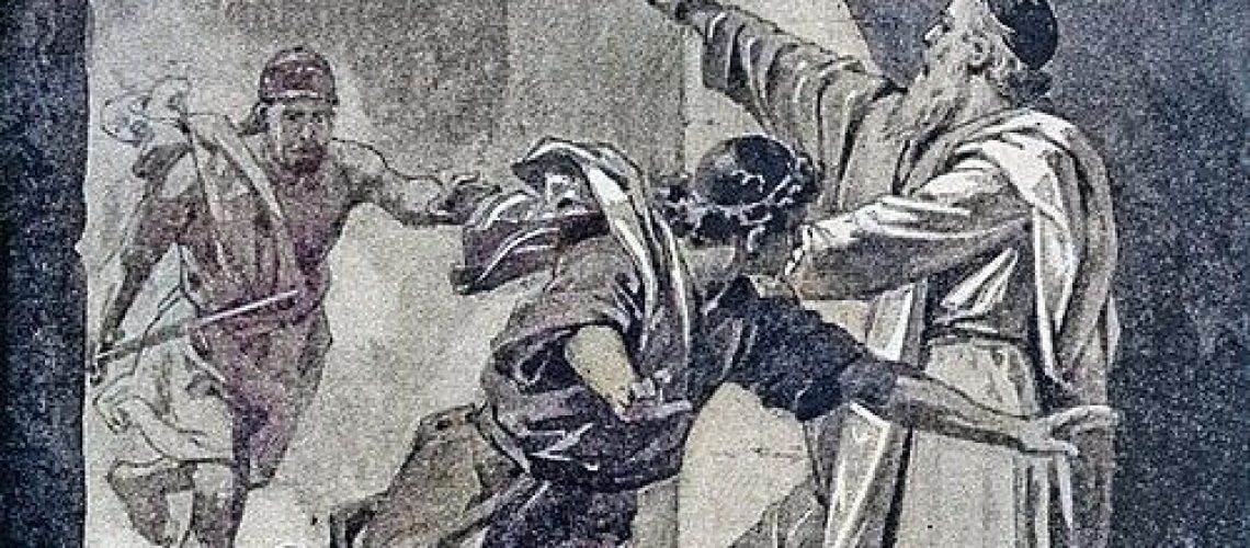gravure-hommes-courir-ville-refuge-porte-matot-masei-paracha